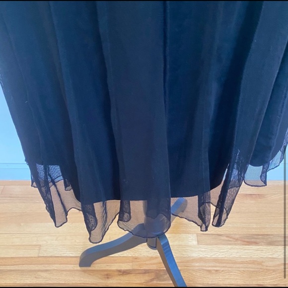 Crochet bust chiffon black summer dress - Picture 3 of 6